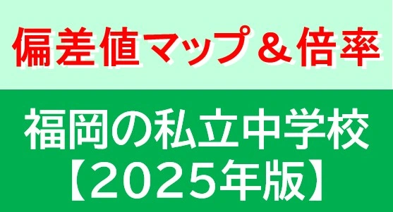 福岡の私立中学 偏差値マップ
